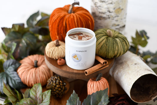 Pumpkin Pie Candle with Fall Decor; The Tragedy of Candle Tunneling
